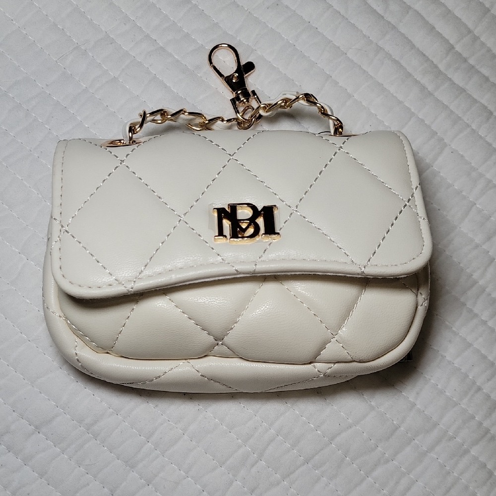 Badgley Mischka Mini Purse Off- White Vegan‎ Leather NWT